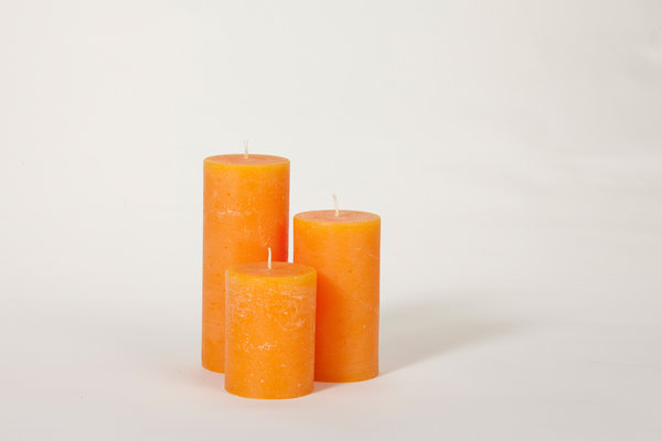 Stumpen-Kerze mandarin Ice